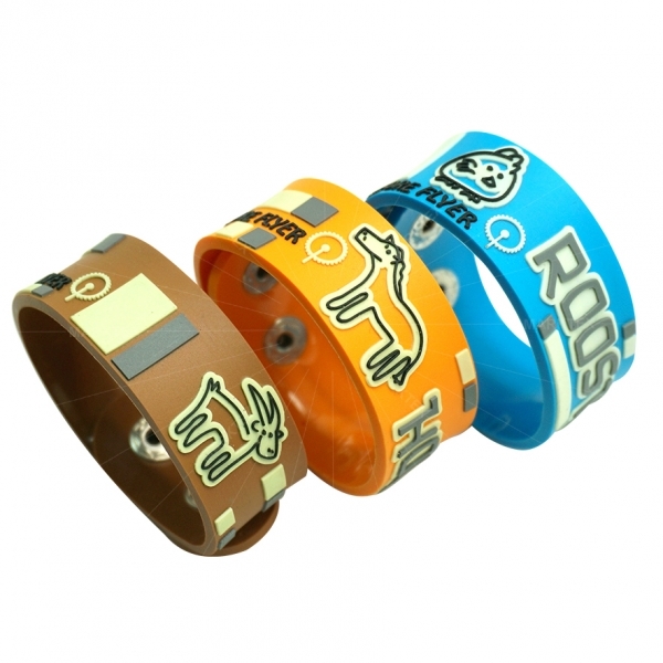 3D design soft PVC rubber wristband bracelet