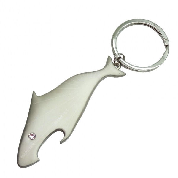 Animal Shaped Metal Keychain with Bottle Opener