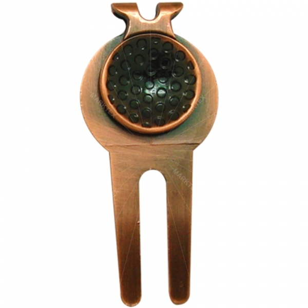 Antique copper magnetic golf divot tool