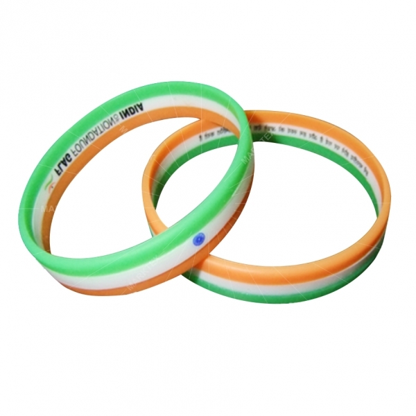 Custom Layered Silicone Wristbands