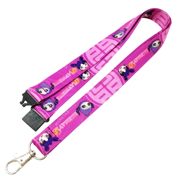 Dye sublimation printing lanyard