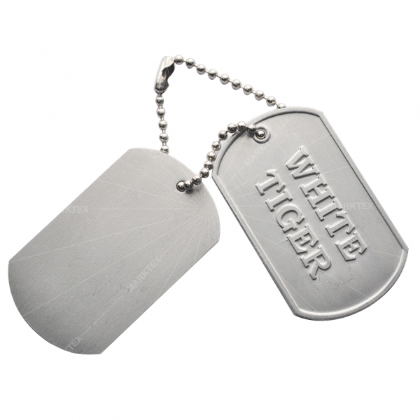 Embossed debossed dog tag