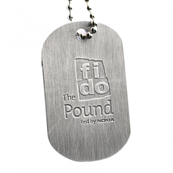 Embossed debossed dog tag