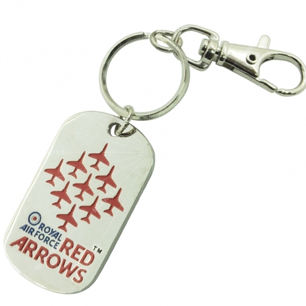 Enamel color Dog tag keyring