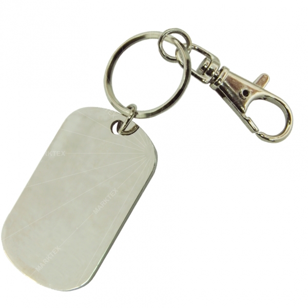 Enamel color Dog tag keyring