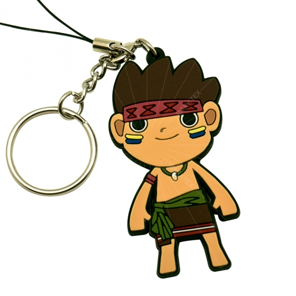 Figure shape pvc keychain