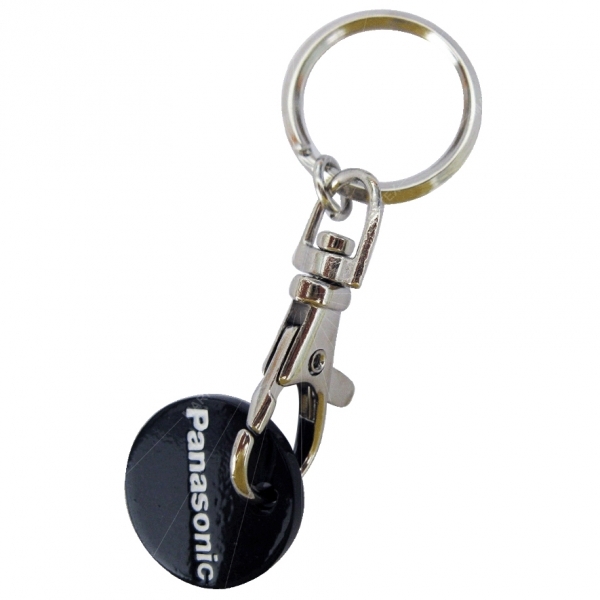 Iron stamp trolley coin keychain