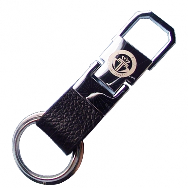 Leather key fob with laser engraving