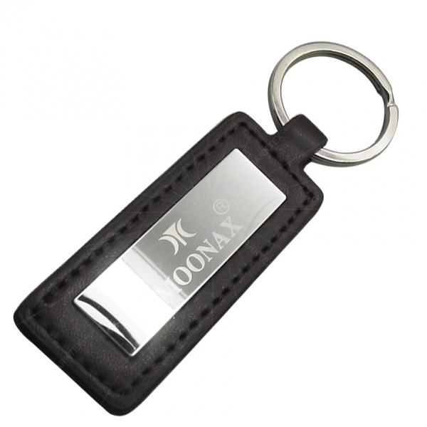 Leather key fob with laser engraving