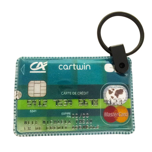 PVC Torch credit card shaped Keychain