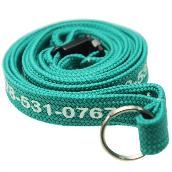 Polyester tubular webbing lanyard