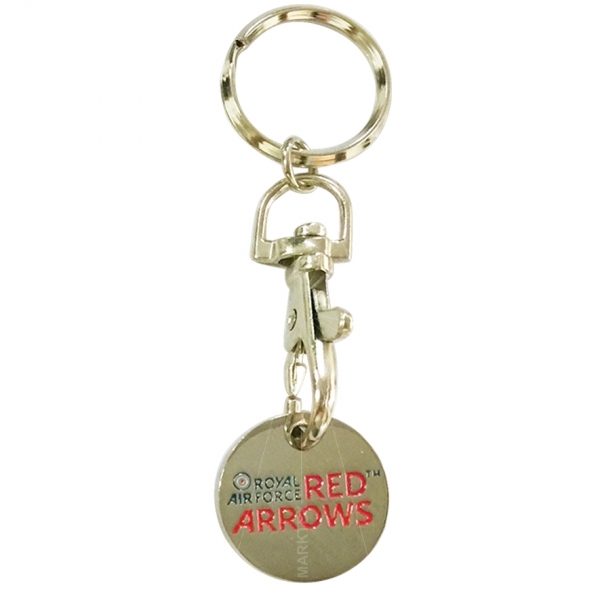 Pound size coin keychain