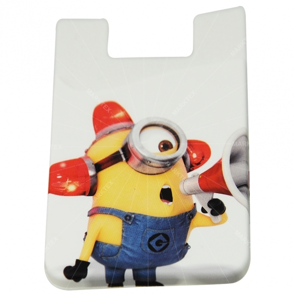Silicone card holder for cell phone