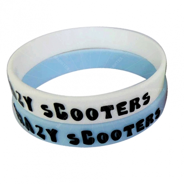 Silicone relief logo wristbands