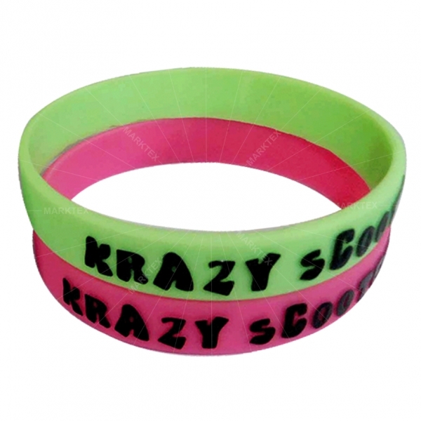 Silicone relief logo wristbands