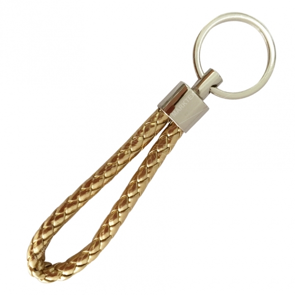 Stylish braid leather key ring key loop