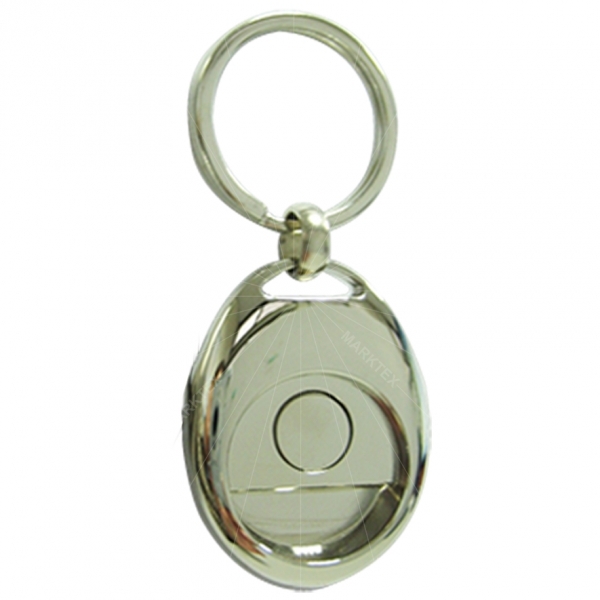 Trolley coin on a smart key fob