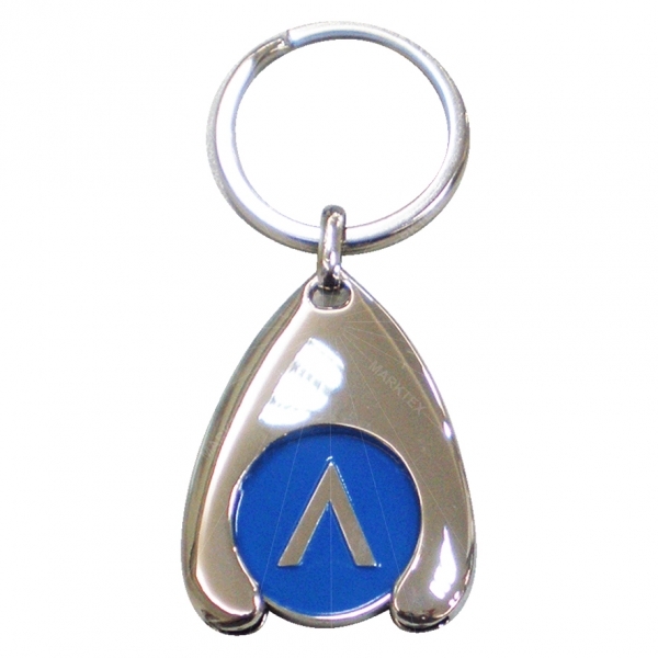 Wishbone enamel token keychain