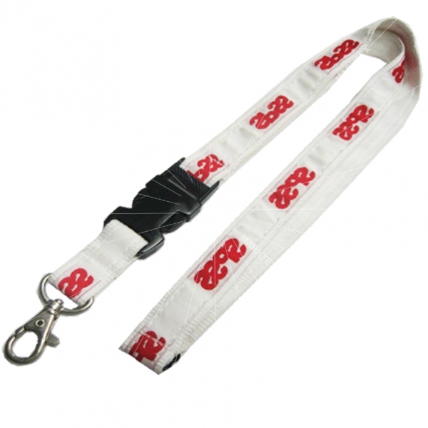 Woven Satin Applique Lanyard