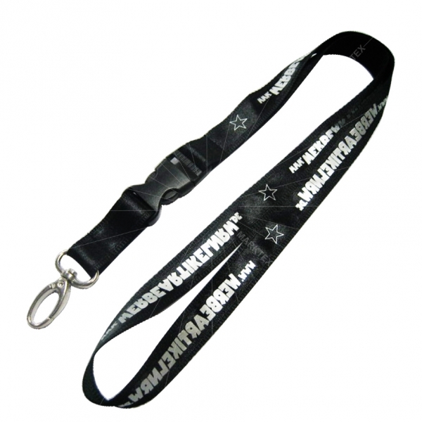 double layers lanyard with custom logo mark