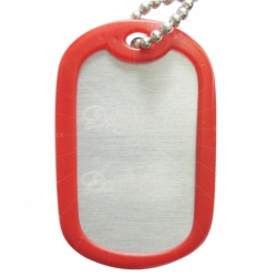 Aluminum Dog Tag with colorful Edge Trim