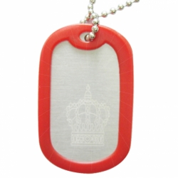 Aluminum dog tag with laser engraving