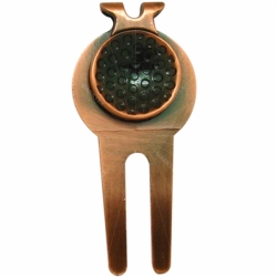 Antique copper magnetic golf divot tool