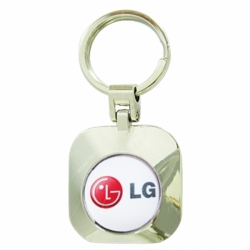 Custom logo currency trolley caddy coin keychain