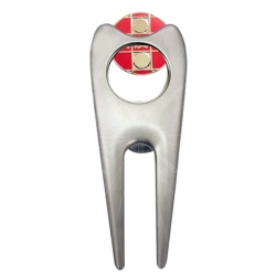 Divot Tool with Removable Golf Ball Marker