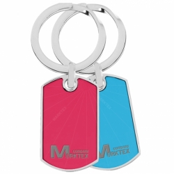 Dog tag keyring