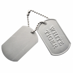 Embossed debossed dog tag