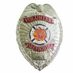 Firefighter badge eagle top