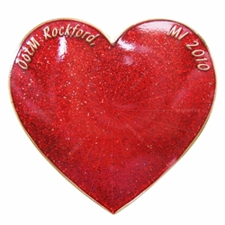 Glitter pin badge