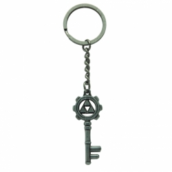 Key shape zinc alloy keychain