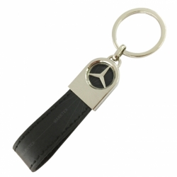 Leather car keychain