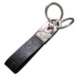 Leather car keychain