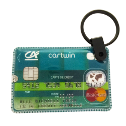 PVC Torch credit card shaped Keychain