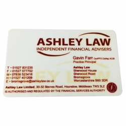 Plastic business card