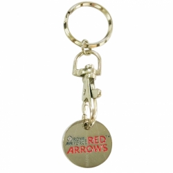 Pound size coin keychain