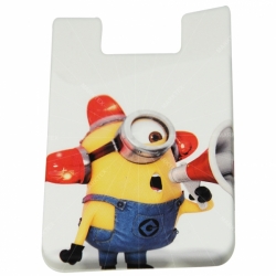 Silicone card holder for cell phone