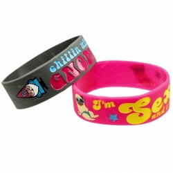 Silicone deboss-fill wristbands