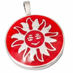 Stainless stell with Enamel pendant