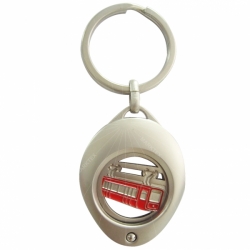 Trolly Cart Caddy Coin Key Chain With Coin Holder