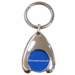 Wishbone enamel token keychain