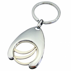 Wishbone trolley coin keyring