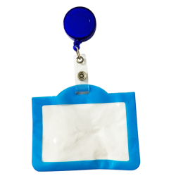 promotion plastic printed pvc id card holder with badge reel