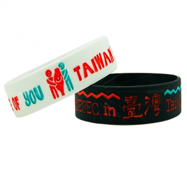 凹み色入れのシリコンブレスレット