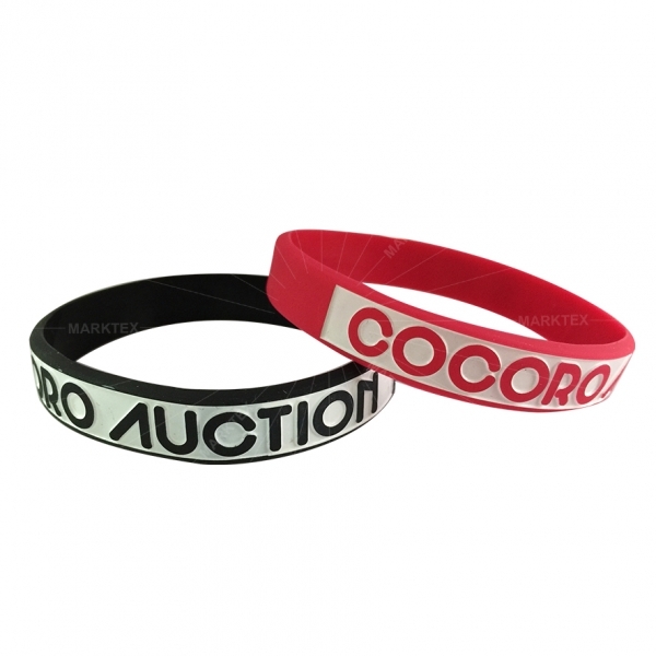 シリコンデボス色差しリストバンド