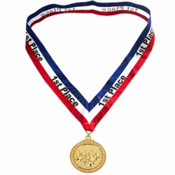 V字縫いタイプリボン付きのメダル